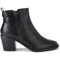Secil Leather Lizard Print Boots