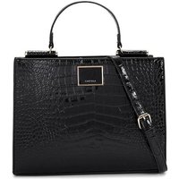 Carvela Women's 'Jessica Midi Tote 2' Croc Print Bag in Black