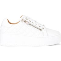 Carvela Women's 'Connected Zip' Leather Trainers in White | Size: 6