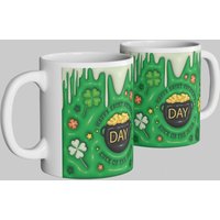 Handcrafted Ceramic St. Patricks Day Mug Luck Irish Design
