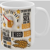 Simply Stunning Mugs Handcrafted Ceramic Mug Coffee-Beer for the Best Dad in White
