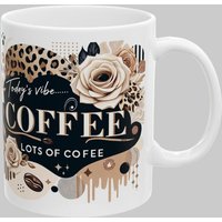 Handcrafted Ceramic Coffee Mug Todays Vibe Lots Coffee