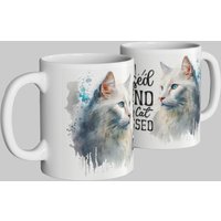 "Blessed & Cat Obsessed" Ceramic Mug Perfect Cat Lovers