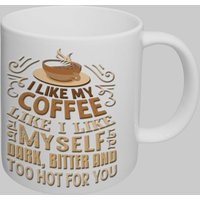Simply Stunning Mugs Funny Coffee Lover's Handcrafted Ceramic Mug in White