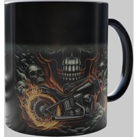 Skull & Flames Ceramic Mug Bold Gift Adventurous Dad