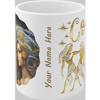 Zodiac Ceramic Mug Gemini Twins Handcrafted Elegance Every Star Sign
