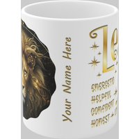 Zodiac Ceramic Mug Leo Lion Handcrafted Elegance Every Star Sign