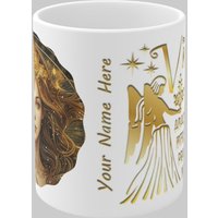 Simply Stunning Mugs Zodiac Ceramic Mug Virgo - Virgin - Handcrafted Elegance for Every Star Sign in White
