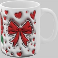 Simply Stunning Mugs Inspirational Valentine's Day Mug with Heartfelt Affirmations in White
