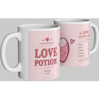 Simply Stunning Mugs 'Love Potion' Valentine's Day Mug - A Magical Gift for Someone Special in White