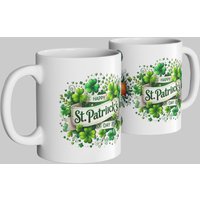 Happy St. Patricks Day Handcrafted Mug Irish Celebration Design