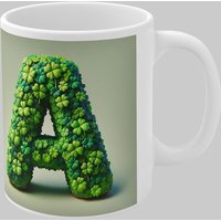 Personalised 3D Clover Letter & Name Lucky Mug Unique Design