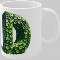 Personalised 3D Clover Letter D & Name Lucky Mug Unique Design
