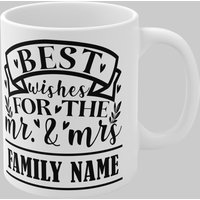 Personalised "Best Wishes" Mr. & Mrs. Mug Set 2