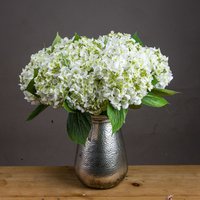 Love Lace White Lace Cap Hydrangea Artificial Flower - 1 Stem