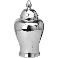 Love Lace Chrome Ginger Jar in Silver