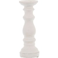 Love Lace Matt White Small Ceramic Column Candle Holder