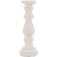 Love Lace Matt White Large Ceramic Column Candle Holder