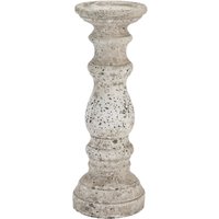 Love Lace Large Stone Ceramic Column Candle Holder