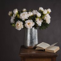 Love Lace White Fashion Peony Artificial Flower