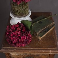 Love Lace Autumn Ruby Hydrangea Artificial Flower in Red