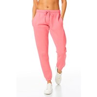 Light & Shade Women's Cuffed Slim Fit Joggers in Pink | Size: XL