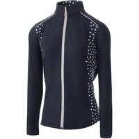 Island Green Women's Spotted Print Panel Drop Hem Golf Top Layer in Navy | Size: Small