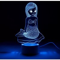 Mermaid 3D Lamp