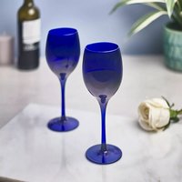 AddLiquid Blue Wine Glass(Set Of 2) | Size: 100 cm