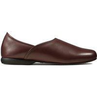 Harston Elite Slipper Burgundy Leather Slip Ons Slippers Standard Fit
