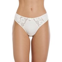 Camille Women's Three Pack Classic Lace Thong in Ivory | Size: 16