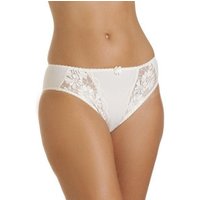 Camille Women's Three Pack Classic Style Lace Briefs in Ivory | Size: 22