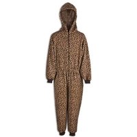 All One Caramel Leopard Print Hooded Onesie
