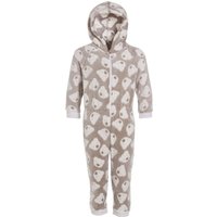 Supersoft Knitted Bear Print Hooded All One Onesie