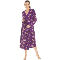 Camille Women's Floral Print Spandex Knee Length Wrap in Purple | Size: 10-12