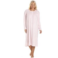 Camille Women's Classic Polka Dot Nightdress in Pink | Size: 14-16