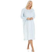 Camille Women's Classic Polka Dot Nightdress in Blue | Size: 10-12