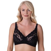 Camille Women's Soft Lace Cup Non-Wired Bra in Black | Size: 36D