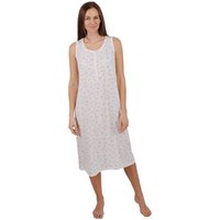 Camille Women's Lightweight Sleeveless Floral Nightdress in Pink | Size: 22-24