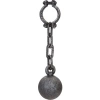 VFM e-Store Ball & Chain Halloween Fancy Dress Accessory Spooky Shackle in Silver
