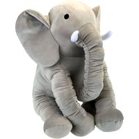 VFM e-Store Ultrasoft 30cm Grey Elephant Luxury Pastel Ruffled Plush Cuddly Toy
