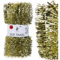 VFM e-Store Christmas Tinsel Decorations in Gold