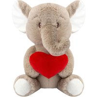 VFM e-Store Bear Soft Toy Cream Polar Plush With Red Love Heart in Light Brown