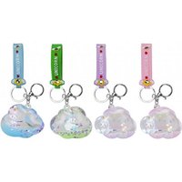 PMS Mochi Pop Kawaii Acrylic Cloud Charm Keyring With Strap Assorted Design