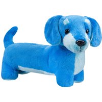 VFM e-Store Sausage Dog Soft Toy Fun Doggy Plush Cuddly Soft Furry Fluffy in Blue