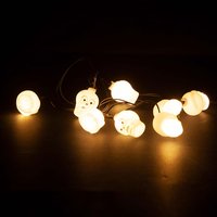 e Halloween Skull Lights LED Set 8 Trick or Treat Party Set 8 Skull