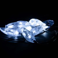VFM e-Store Halloween Ghost Lights LED Set of 8 Trick or Treat Party of in White