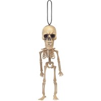 VFM e-Store Halloween Skeleton Decoration Big Head, Red LED Eyes Trick or Treat in White
