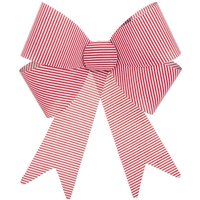 VFM e-Store Candy Stripe Bow Christmas Decoration X in Red
