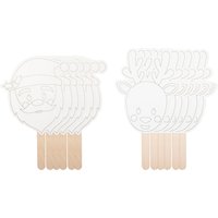VFM e-Store Christmas Mask Painting Set Novelty Gift Assorted Designs 34x7. 7x2 in White